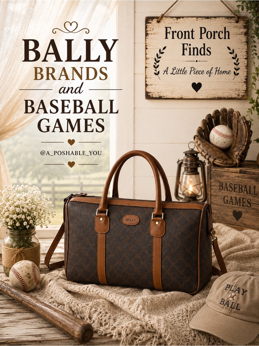 Bally Two-Tone Brown Leather Boston Bag